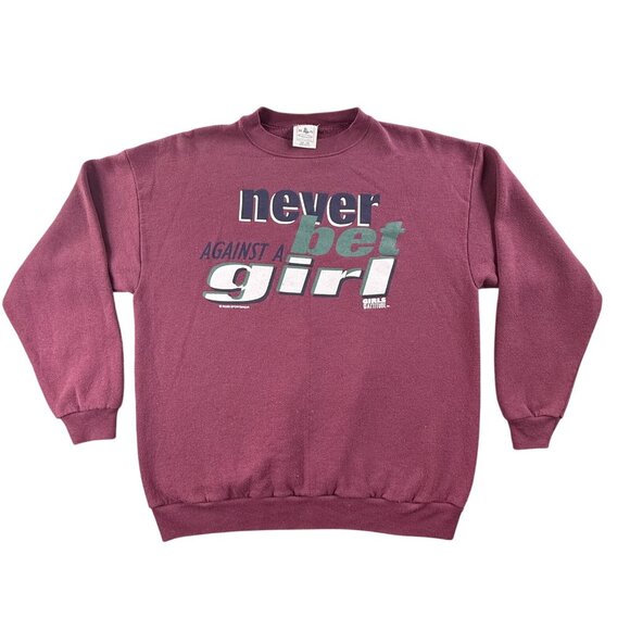 Ross Sportswear Sweaters - Vintage Attitude Sweatshirt Womens Small Ross Sportswear 90s USA Women Power Y2K